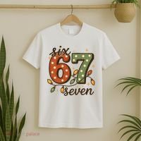 Christmas Lights Six Seven Funny 67 Meme Festive Vintage T-Shirt thumb 2
