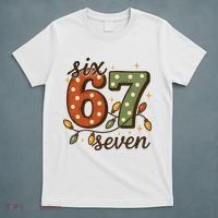 Christmas Lights Six Seven Funny 67 Meme Festive Vintage T-Shirt thumb 5