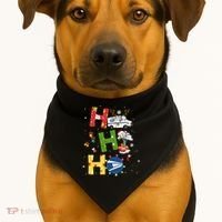 Christmas Lighting Santa Claus Ho Ho Ho Postal Worker USA-Made Doggie Bandana thumb 1