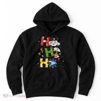 Christmas Lighting Santa Claus Ho Ho Ho Postal Worker Hoodie thumb 0