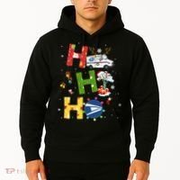Christmas Lighting Santa Claus Ho Ho Ho Postal Worker Hoodie thumb 2