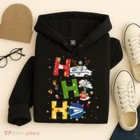 Christmas Lighting Santa Claus Ho Ho Ho Postal Worker Hoodie thumb 4