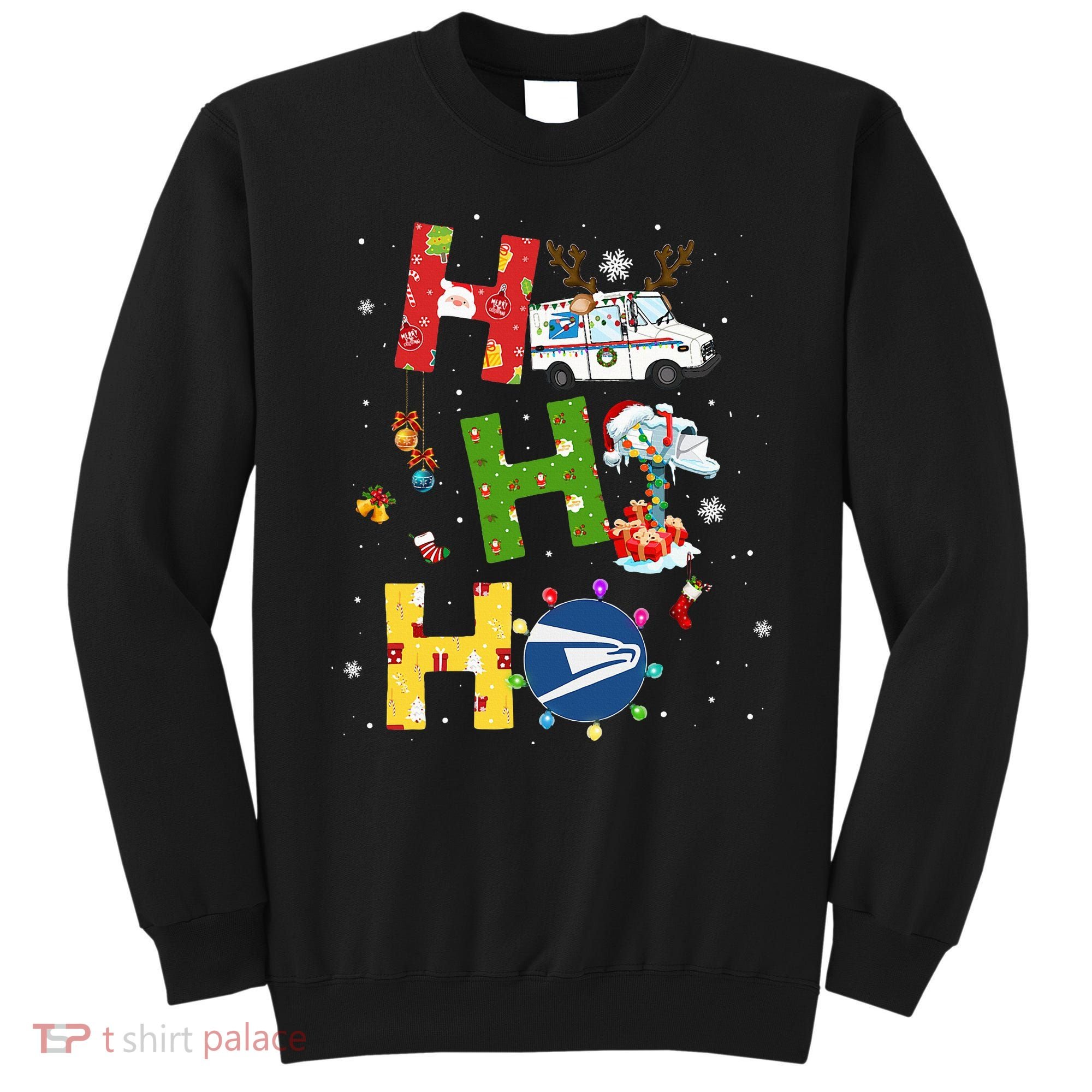 Christmas Lighting Santa Claus Ho Ho Ho Postal Worker Sweatshirt