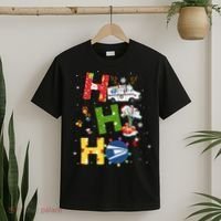 Christmas Lighting Santa Claus Ho Ho Ho Postal Worker T-Shirt thumb 2