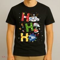 Christmas Lighting Santa Claus Ho Ho Ho Postal Worker T-Shirt thumb 3