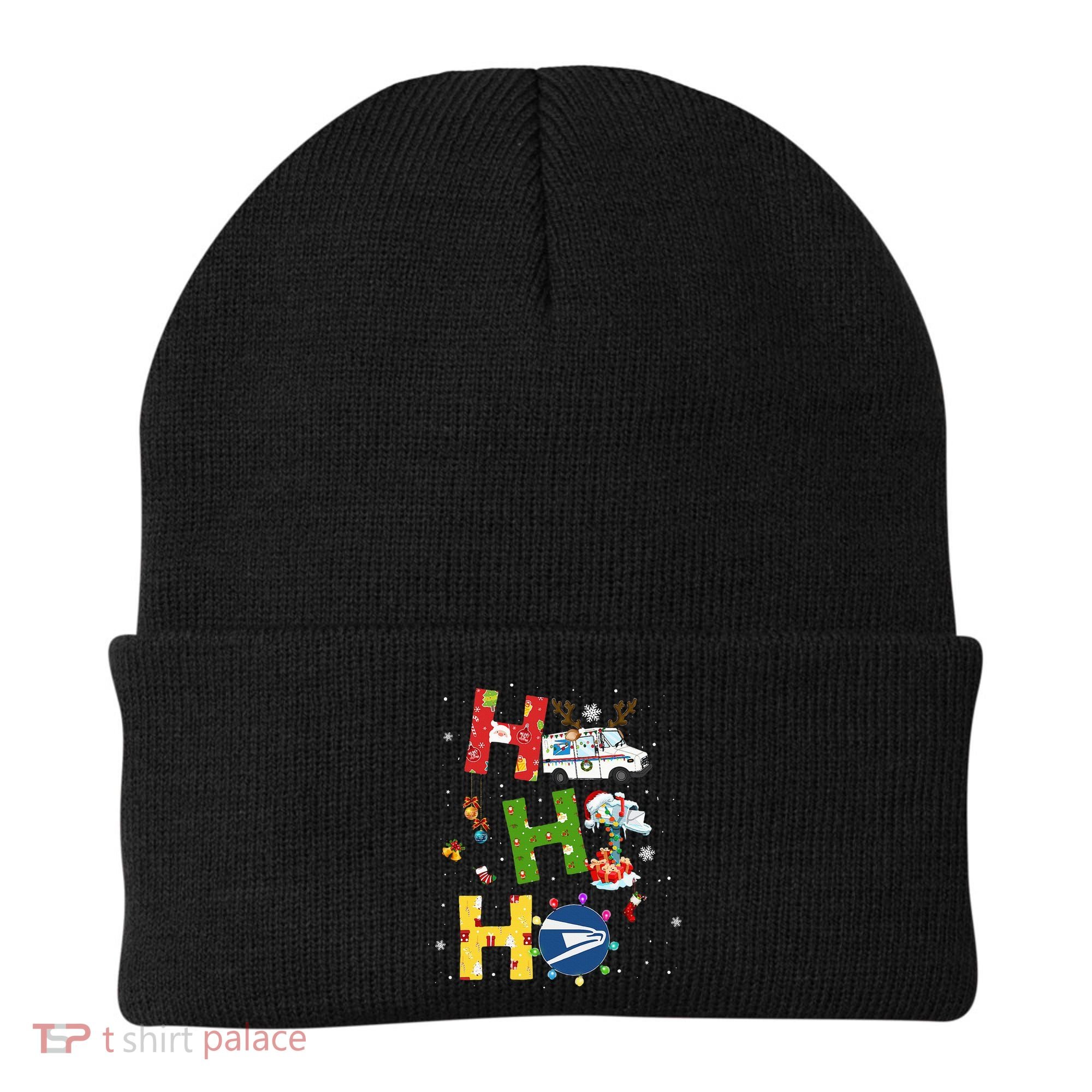 Christmas Lighting Santa Claus Ho Ho Ho Postal Worker Beanie