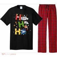 Christmas Lighting Santa Claus Ho Ho Ho Postal Worker Pajama Set thumb 0