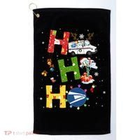 Christmas Lighting Santa Claus Ho Ho Ho Postal Worker Golf Towel thumb 0