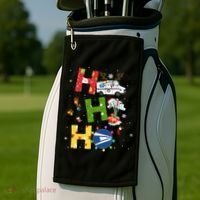Christmas Lighting Santa Claus Ho Ho Ho Postal Worker Golf Towel thumb 2