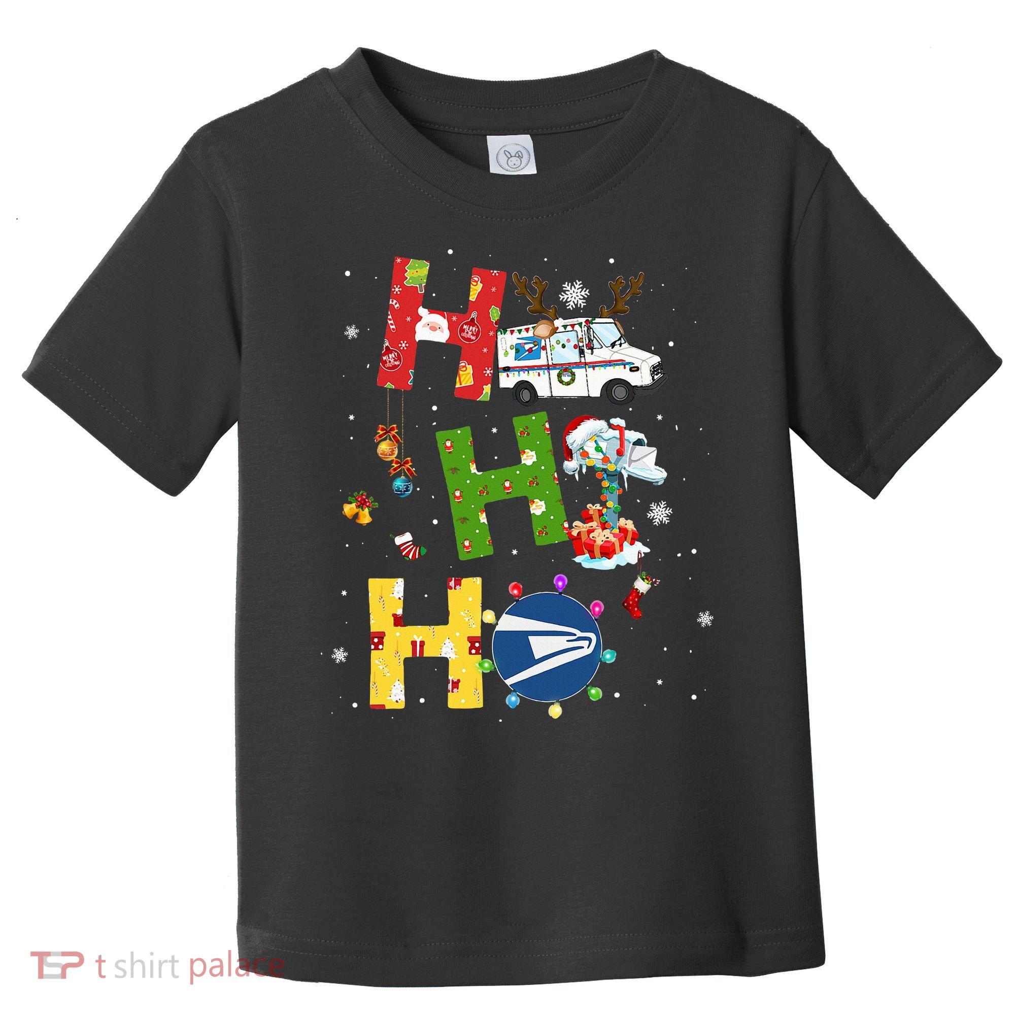 Christmas Lighting Santa Claus Ho Ho Ho Postal Worker Toddler T-Shirt