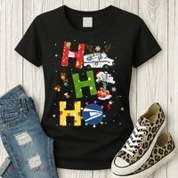 Christmas Lighting Santa Claus Ho Ho Ho Postal Worker Women's T-Shirt thumb 3