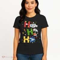 Christmas Lighting Santa Claus Ho Ho Ho Postal Worker Women's T-Shirt thumb 4