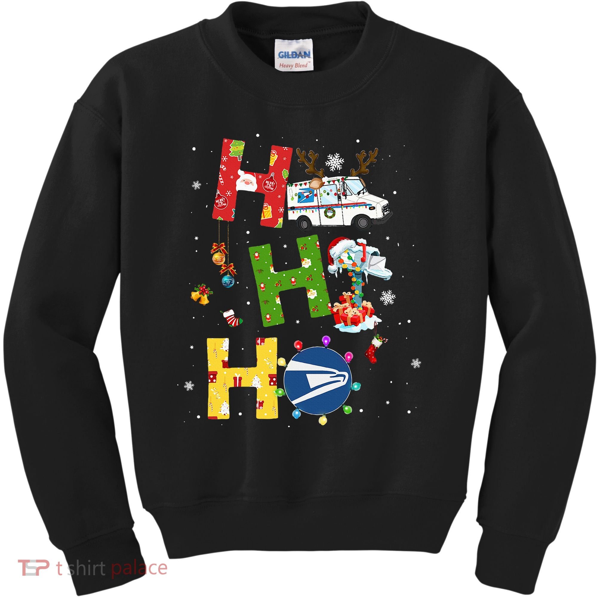 Christmas Lighting Santa Claus Ho Ho Ho Postal Worker Kids Sweatshirt
