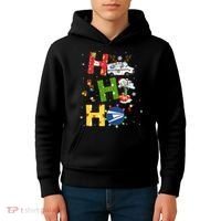 Christmas Lighting Santa Claus Ho Ho Ho Postal Worker Kids Hoodie thumb 4