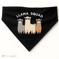 Cool Llama Squad Funny Gift Cria Herd Of Llamas Apparel USA-Made Doggie Bandana thumb 0