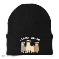 Cool Llama Squad Funny Gift Cria Herd Of Llamas Apparel Beanie thumb 0