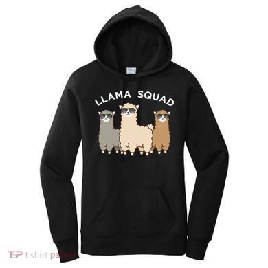 Cool Llama Squad Funny Gift Cria Herd Of Llamas Apparel Women's Hoodie