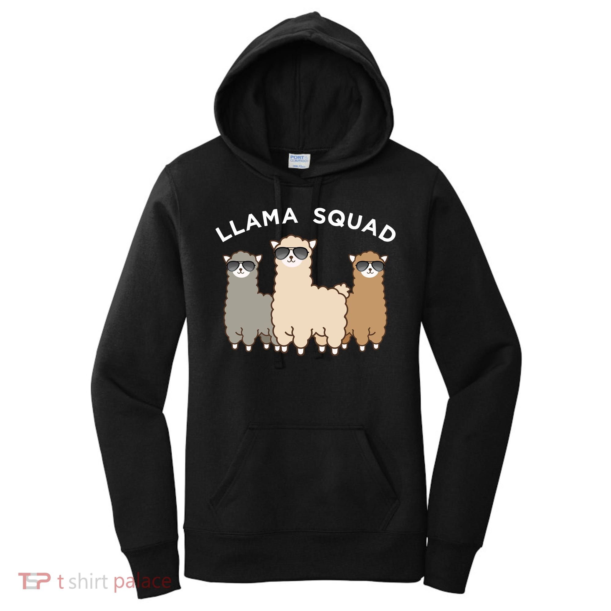Cool Llama Squad Funny Gift Cria Herd Of Llamas Apparel Women's Hoodie