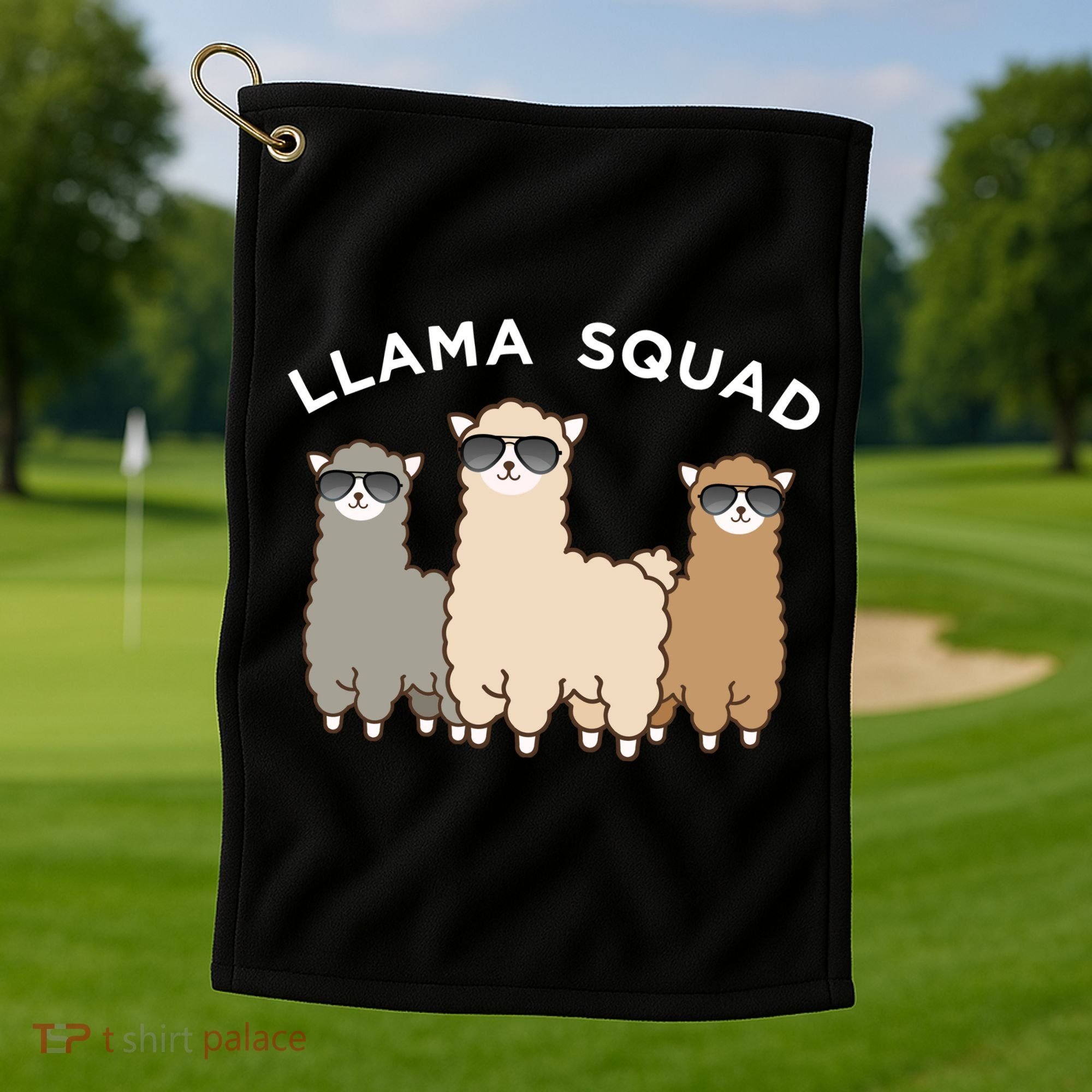Cool Llama Squad Funny Gift Cria Herd Of Llamas Apparel Golf Towel