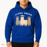 Cool Llama Squad Funny Gift Cria Herd Of Llamas Apparel Hoodie thumb 2