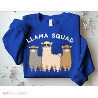 Cool Llama Squad Funny Gift Cria Herd Of Llamas Apparel Sweatshirt thumb 2