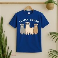 Cool Llama Squad Funny Gift Cria Herd Of Llamas Apparel T-Shirt thumb 2