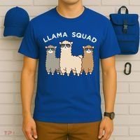 Cool Llama Squad Funny Gift Cria Herd Of Llamas Apparel T-Shirt thumb 6