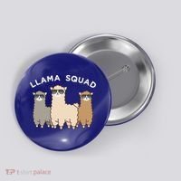 Cool Llama Squad Funny Gift Cria Herd Of Llamas Apparel Button thumb 0