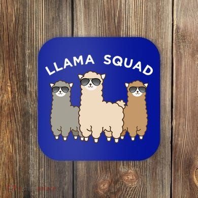 Cool Llama Squad Funny Gift Cria Herd Of Llamas Apparel Coaster