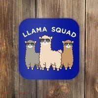 Cool Llama Squad Funny Gift Cria Herd Of Llamas Apparel Coaster thumb 0