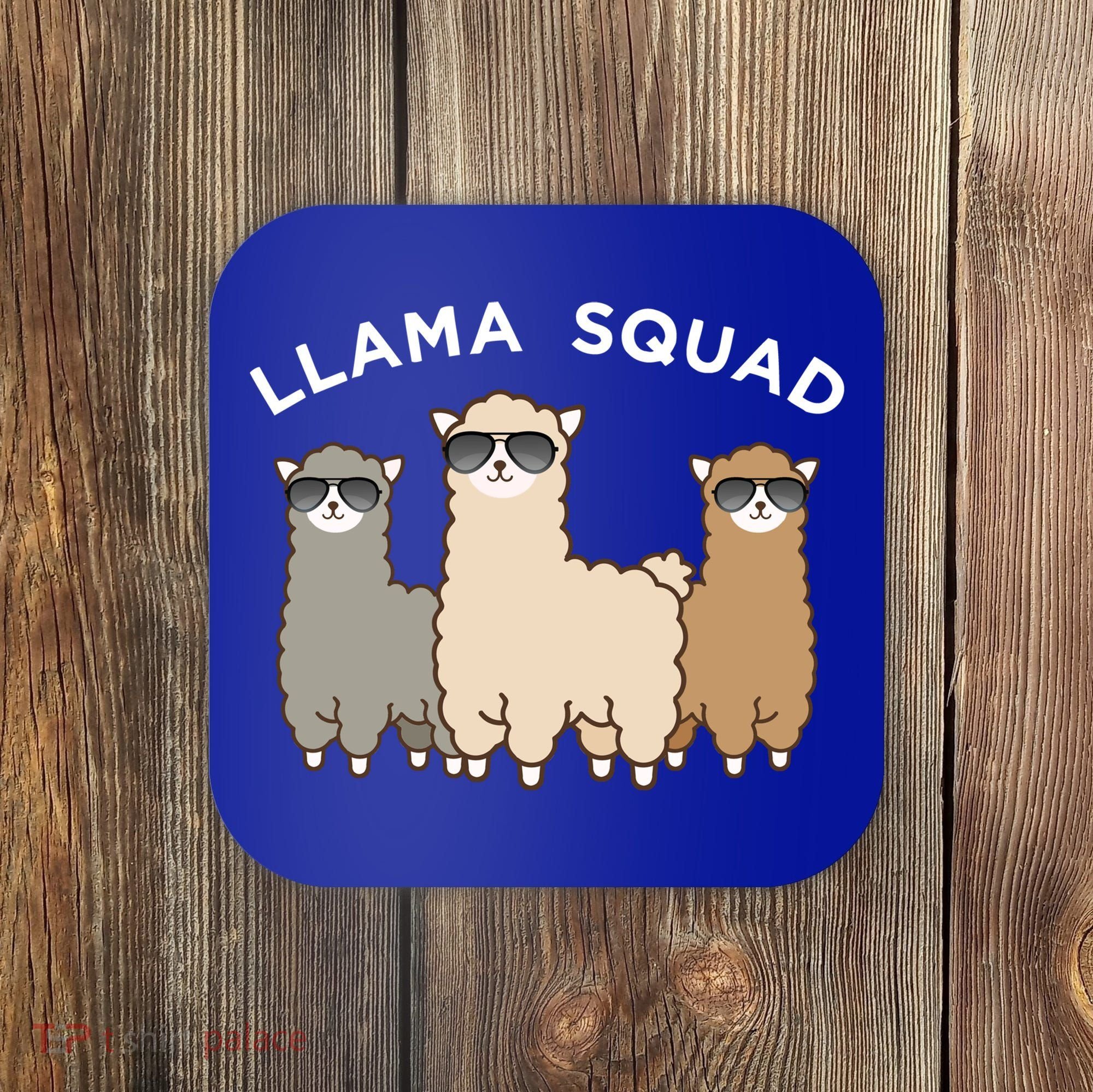 Cool Llama Squad Funny Gift Cria Herd Of Llamas Apparel Coaster