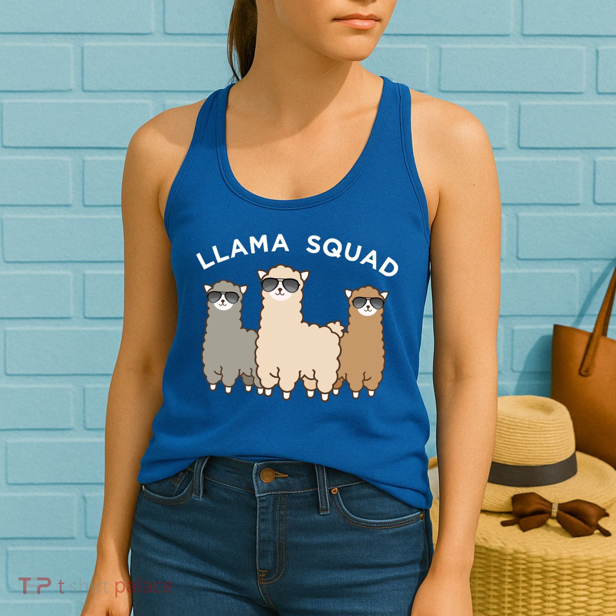 Cool Llama Squad Funny Gift Cria Herd Of Llamas Apparel Women's Tank Top