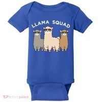 Cool Llama Squad Funny Gift Cria Herd Of Llamas Apparel Baby Bodysuit thumb 0
