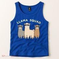Cool Llama Squad Funny Gift Cria Herd Of Llamas Apparel Tank Top thumb 2