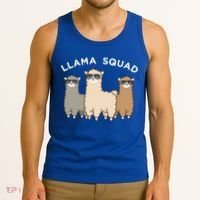 Cool Llama Squad Funny Gift Cria Herd Of Llamas Apparel Tank Top thumb 3