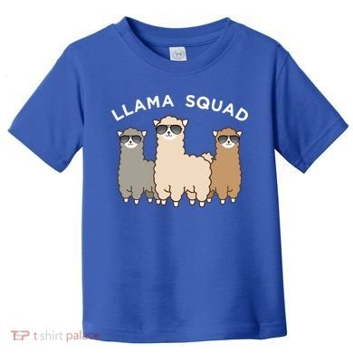 Cool Llama Squad Funny Gift Cria Herd Of Llamas Apparel Toddler T-Shirt