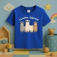 Cool Llama Squad Funny Gift Cria Herd Of Llamas Apparel Toddler T-Shirt thumb 3