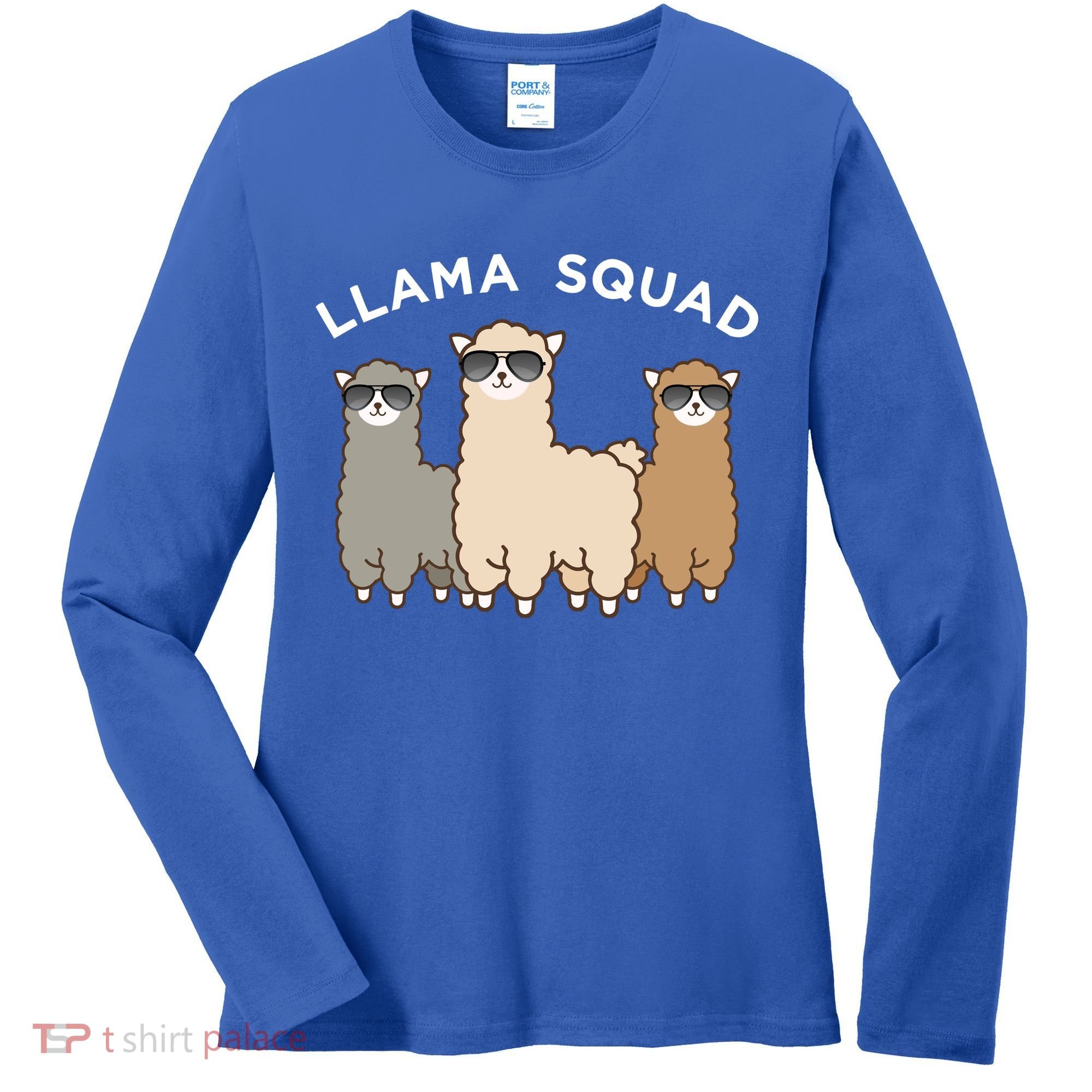 Cool Llama Squad Funny Gift Cria Herd Of Llamas Apparel Women's Long Sleeve Shirt
