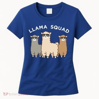 Cool Llama Squad Funny Gift Cria Herd Of Llamas Apparel Women's T-Shirt