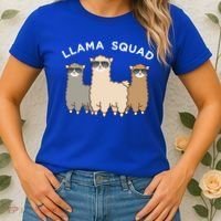 Cool Llama Squad Funny Gift Cria Herd Of Llamas Apparel Women's T-Shirt thumb 2
