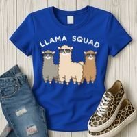 Cool Llama Squad Funny Gift Cria Herd Of Llamas Apparel Women's T-Shirt thumb 3