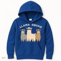 Cool Llama Squad Funny Gift Cria Herd Of Llamas Apparel Kids Hoodie thumb 0