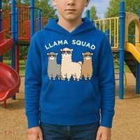Cool Llama Squad Funny Gift Cria Herd Of Llamas Apparel Kids Hoodie thumb 2