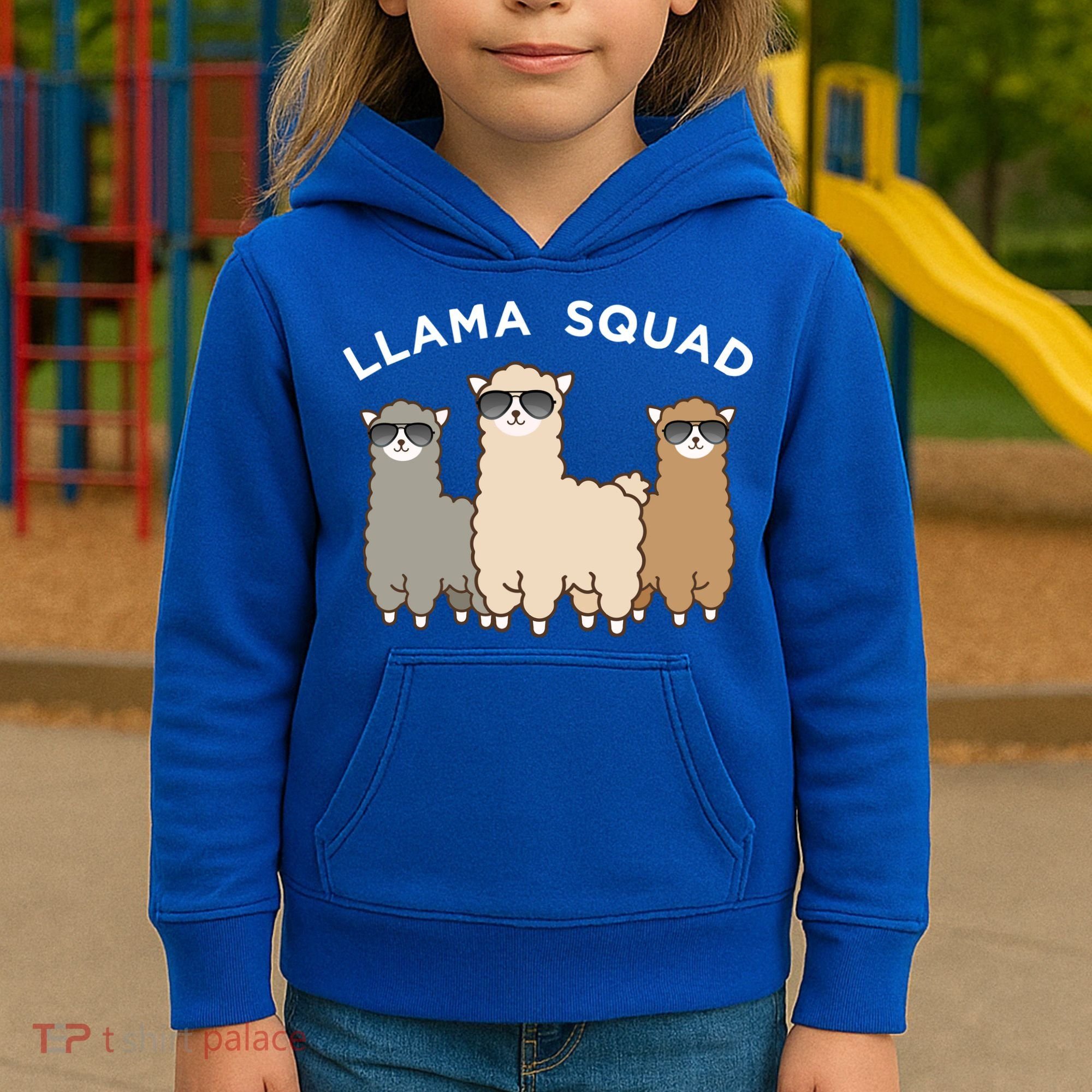 Cool Llama Squad Funny Gift Cria Herd Of Llamas Apparel Kids Hoodie