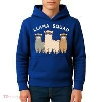 Cool Llama Squad Funny Gift Cria Herd Of Llamas Apparel Kids Hoodie thumb 4