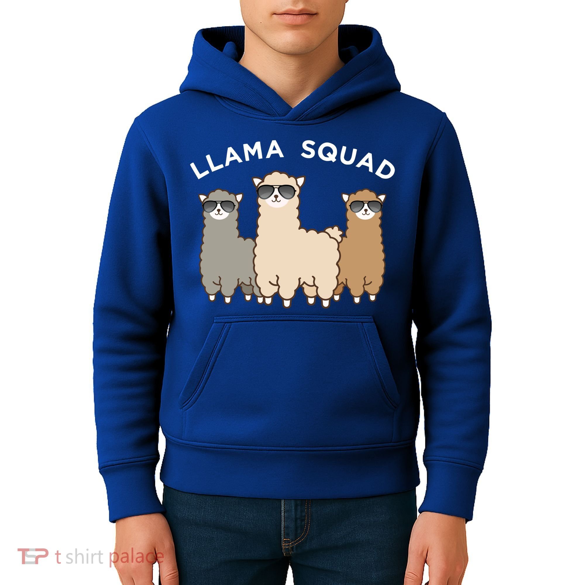 Cool Llama Squad Funny Gift Cria Herd Of Llamas Apparel Kids Hoodie