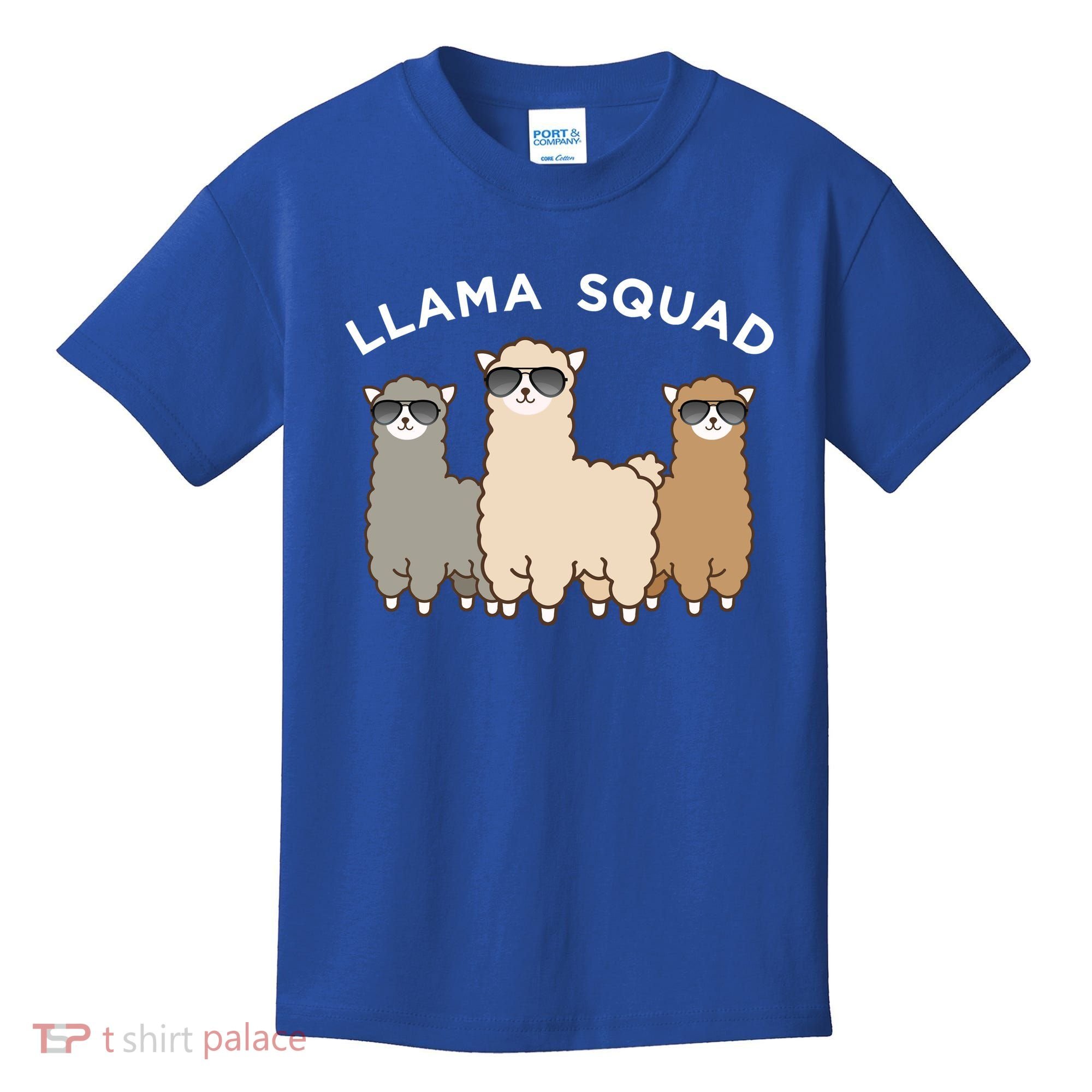 Cool Llama Squad Funny Gift Cria Herd Of Llamas Apparel Kids T-Shirt