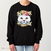 Cat Lover Spring Floral Gift Women's Sweatshirt thumb 0