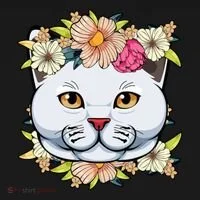 Cat Lover Spring Floral Gift Bucket Hat thumb 4