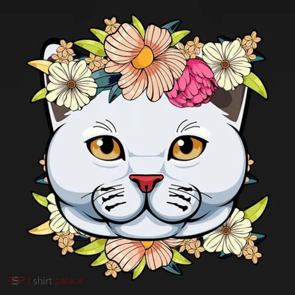 Cat Lover Spring Floral Gift Bucket Hat